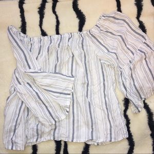 Striped Off the Shoulder Top